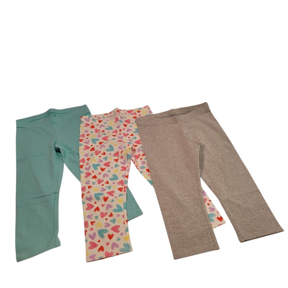 Member's Mark Girl's 3-Pack My Favorite Tough Cotton Capri Leggings Size 7/8